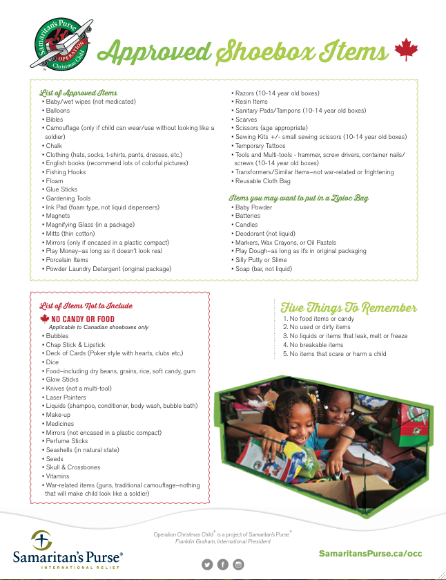 Operation Christmas Child – Prairie Sky Book Reviews